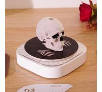 FVPKYUR Calendrier 3D 2026 De Bureau | 3D Sculpture En Papier En Forme De Crâne Bloc-notes | Calendrier Hebdomadaire à Arracher - Pour Bureau Maison Freelances Étudiants Enseignants Halloween Accueil