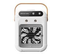 FVPKYUR Climatiseur Portable, 16,4x21,4cm Climatiseur Mobile 4-en-1 Rafraîchisseur D’Air Avec Réservoir 500ml, Humidificateur Et Purificateur D'air, 2 Vitesses, Climatiseurs Silencieux Pour Chambre