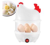 FVPKYUR Cuiseur à Œufs - Cuit-Vapeur Double Étage Pour Repas - Bouilleur d'Œufs en Forme de Poule pour Maison Camping École