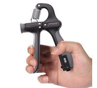 FVPKYUR Entraîneur de Force de Prise,Renforcement Du Poignet 5-59 Kg Réglable - Gripper Digital Main Entraînement pour Escalade Salle Sport Patients Athlètes Hommes Seniors Boxe Tennis Adultes -