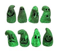 FVPKYUR Figurines De Fantômes Lumineuses dans L'Obscurité | Mini Figurines Fantômes en Résine Lumineuses Et Mignonnes - 8 Pièces de Décorations Miniatures de Paysage Saisonnier pour Jardin Maison de