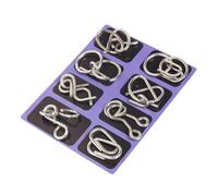 FVPKYUR Jeu De Puzzle en Métal, 8 Pièces 18×13.5cm Set De Casse-têtes en Métal, Brain Teaser Puzzle, Jeux Casse Tête Test Disentanglement Puzzles Educatif Logic Magic Toy