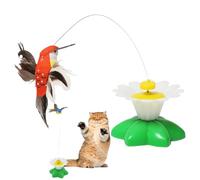 FVPKYUR Jouet pour Chat Automatique,Papillon Oiseau Électronique Stimulant,Stimulateur Rotatif 360° | pour Stimulation Mentale Jeu Intérieur Chats Chiens Lutte Contre l'Ennui