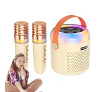 FVPKYUR Karaoké Portable | Enceinte De Voyage avec Lecteur Musical Et Lumières LED | Jouet Karaoké avec Microphone | pour Voyage, Camping, Maison, Pratique De Chant, Réunion Familiale, Fête