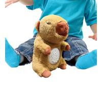 FVPKYUR Peluche Respirante,Peluche Capybara Respirante | Compagnon Apaisant avec Lumière Et Musique pour Chambre Salon Maison Voyage Noël