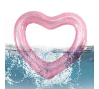 FVPKYUR Piscine gonflable coeur | Tube de chaises longues flottantes pour piscine en forme de cœur | Tube de natation d'été de flotteur de coeur d'amusement de l'eau pour l'enterrement de vie de jeune