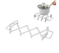 FVPKYUR Porte-Poêle en Métal - Extensible Antidérapant avec Poignées | Dessous de Plat pour Plan de Travail de Cuisine - pour Cuisine Restaurant Plan De Travail Table À Manger Vaisselle Ustensiles
