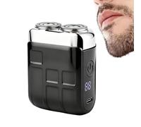 FVPKYUR Rasoir Électrique pour Hommes,Portable Sans Fil Rechargeable avec Double Lame et Écran LED - Rasoir Sans Fil Étanche | Utilisation Maison Bureau Voyage Salle de Sport École