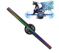 FVPKYUR Ventilateur holographique, projecteur de Ventilateur LED Hologramme - Ventilateurs holographiques polychromes de 16,5 Pouces, 244 lumières LED - Résolution 2000 x 224, projecteur de