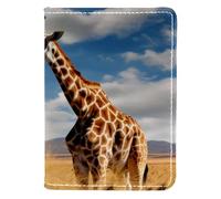 FVQL Étui pour passeport en similicuir 10 x 14 cm Motif girafe africaine, Multicolore 3200, 10x14cm/4x5.5 in