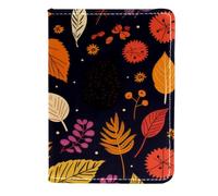 FVQL Housse de passeport pour homme et femme, 11,4 x 16,5 cm, motif feuilles d'automne sans couture, Couleur 4034, 11.5x16.5cm/4.5x6.5 in