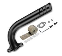 FVRITO Kit de tuyau d'échappement pour Predator non Hemi 212cc 196cc 6.5HP GX160 GX200 Baja Warrior TrailMaster MB200 Coleman CT200U BT200X KT196 RB200 Clone Engine Go Kart Mini Bike Noir