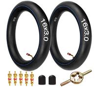 FVRITO Lot de 2 chambres à air 16 x 3,0 (76305) pour vélos électriques, scooters, cyclomoteurs, chopper et vélos Taotao ATE 501 EW36 KMX Tadpole Trike et vélos pliables TR87 Tige de valve coudée 16