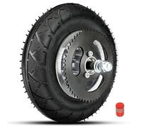 FVRITO Roue avant de rechange de qualité supérieure pour Razor Crazy Cart (V5+), chariot électrique Crazy Kart DLX 200 x 50, tube de pneu, chaîne, pignon et pièces de jante, accessoires