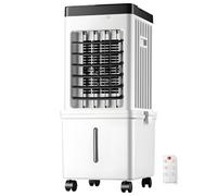 FVTVHEV Climatiseur Mobile, 15L 75W Refroidisseur d'air Portable | Climatiseur Évaporatif Mobile, Avec télécommande, Minuterie de 15 heures, Idéal pour les familles
