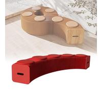 FVTVHEV Tabouret en Papier Pliant Pliable en accordéon Conception en nid d'abeille Capacité de Charge par siège 200 kg Aucun Assemblage requis Convient à Un Usage Domestique(Rouge,30x30x200-300cm)