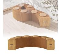 FVTVHEV Tabouret en Papier Pliant Pliable en accordéon Conception en nid d'abeille Capacité de Charge par siège 200 kg Aucun Assemblage requis Convient à Un Usage Domestique(Marron,31x44x200-300cm)