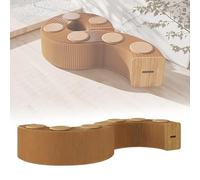 FVTVHEV Tabouret en Papier Pliant Pliable en accordéon Conception en nid d'abeille Capacité de Charge par siège 200 kg Aucun Assemblage requis Convient à Un Usage Domestique(Marron,31x44x500-600cm)
