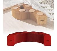 FVTVHEV Tabouret en Papier Pliant Pliable en accordéon Conception en nid d'abeille Capacité de Charge par siège 200 kg Aucun Assemblage requis Convient à Un Usage Domestique(Rouge,31x44x200-300cm)