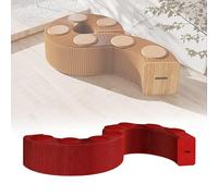FVTVHEV Tabouret en Papier Pliant Pliable en accordéon Conception en nid d'abeille Capacité de Charge par siège 200 kg Aucun Assemblage requis Convient à Un Usage Domestique(Rouge,31x44x500-600cm)