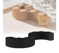 FVTVHEV Tabouret en Papier Pliant Pliable en accordéon Conception en nid d'abeille Capacité de Charge par siège 200 kg Aucun Assemblage requis Convient à Un Usage Domestique(Noir,31x44x500-600cm)