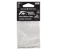 FW Daler Rowney Lot de 12 marqueurs peinture Pointe biseautée 1-3 mm Blanc