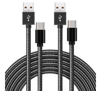 FWCLO Lot de 2 câbles de charge USB A vers C pour manette PlayStation 5 Nintendo Kindle Fire HD 10 11 12ème génération Galaxy S25 S24 S23 S22 S20 S10 S9 3 3 m