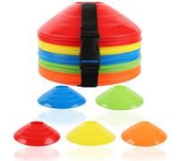 FWEEK 101 Coupelles Sport 19 cm, 5 Couleurs pour Entraînement Football | Sangle de rangement incluse pour organiser les coupelles lors des exercices, parcours et entraînements