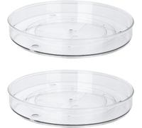 FWEEK 2 pièces Étagère à épices pivotante, 360 degrés Lazy Susan Plateau tournant Cuisine Plateau tournant Organisateur, 27cm Turntable Organizer pour boîtes à provisions et Huile Épices Confitures