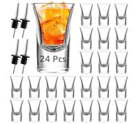 FWEEK Set de 24 verres à shot, verre shooter 3cl, shot glasses pour fête, club, bar, boisson, lavable au lave-vaisselle
