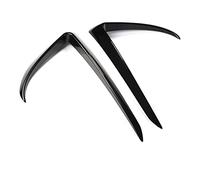 fwefg pour Tesla pour Modèle 3 Y 2017-2022 Avant Antibrouillard Sourcil Vent Couteau Antibrouillard Garniture Carbone Look Lame Garniture Lumière fwefg (Couleur : Model 3 17-21 Black)