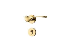 FWFDTQBSP Birdie serrure de porte intérieure PVD doré chambre en bois massif moderne lumière luxe silencieux magnétique fendue(Golden silent door lock)