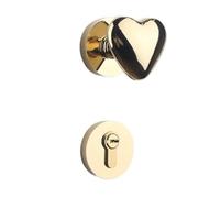 FWFDTQBSP Serrure de porte d'amour américaine, serrure intérieure chambre à coucher, poignée magnétique silencieuse dorée(Golden door lock)