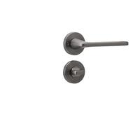 FWFDTQBSP Serrure de porte en bois Invisible, secrète fendue, serrure à langue, poignée chambre coucher intérieure, alliage zinc, cachée(Steel Gray A01 218)