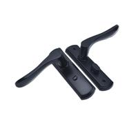 FWFDTQBSP Serrure de porte salle bain serrure noire à poignée secondaire mécanique langue BK en acier inoxydable(125 hole35 tongue keyless)