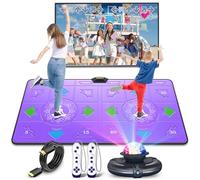 FWFX Tapis de danse électronique - Jeu de tapis de danse musical sans fil pour enfants et adultes, jeux de danse familiale, cadeaux d'anniversaire de Noël, pour garçons et filles (violet)