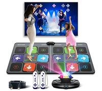 FWFX Tapis de danse pour jeux TV - Tapis de danse électronique musical sans fil pour enfants et adultes, jeu d'exercice actif d'intérieur à 2 joueurs pour fêtes de famille, anniversaire pour garçons