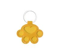FWJUNHUYC 5 porte-clés pour animaux de compagnie, griffes de chat, pendentifs porte-clés, cintres simples, décorations créatives et mignonnes, jaune, défaut