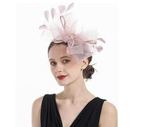 FWJUNHUYC Coiffe vintage en forme de nœud et de plume, ornement de cheveux de mariée, ornement de bal de promo, épingle