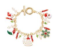 FWJUNHUYC Décorations de vacances Arbre de Noël Père Noël Pendentif Bracelet Femme Creative Polyvalent Accessoires