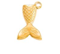 FWJUNHUYC Les accessoires de bijoux à faire soi-même ne se décolorent pas. Accessoires de collier haut de gamme galvanoplastie en or véritable 18 carats en acier inoxydable pendentif unique