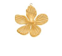 FWJUNHUYC Les accessoires de bijoux à faire soi-même ne se décolorent pas. Accessoires de collier haut de gamme galvanoplastie en or véritable 18 carats en acier inoxydable pendentif unique