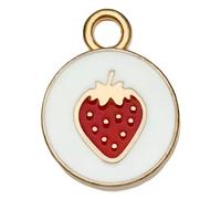 FWJUNHUYC Pendentif en forme de fruit coloré - Accessoires de bijoux en alliage d'huile - Accessoires de bijoux à faire soi-même - Bracelet collier, boucles d'oreilles, Calcédoine