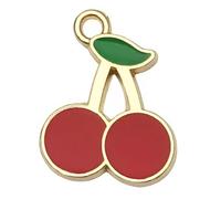 FWJUNHUYC Pendentif en forme de fruit coloré - Accessoires de bijoux en alliage d'huile - Accessoires de bijoux à faire soi-même - Bracelet collier, boucles d'oreilles, Calcédoine