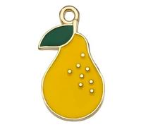 FWJUNHUYC Pendentif en forme de fruit coloré - Accessoires de bijoux en alliage d'huile - Accessoires de bijoux à faire soi-même - Bracelet collier, boucles d'oreilles, Calcédoine