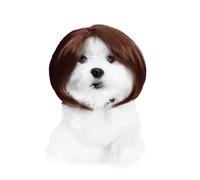FWJUNHUYC Perruques pour animaux de compagnie, perruques pour chien, accessoires pour animaux de compagnie, cheveux bouclés, cheveux raides