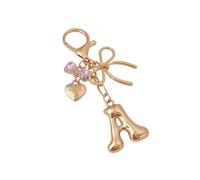 FWJUNHUYC Porte-clés en forme de papillon avec lettre d'amour, sac en métal avec accessoires de suspension, Style d'amour, K