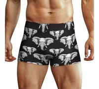 FWJZDSP Boxer pour Homme Motif éléphant Africain, sous-vêtement Extensible et Doux