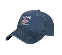 FWJZDSP Casquette de Baseball Ajustable à Profil Bas pour Homme et Femme, Noire, pour défendre la démocratie et Voter