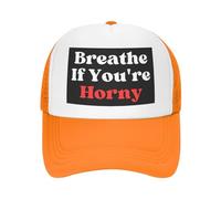 FWJZDSP Casquette de Baseball Ajustable en Maille « Respirez si Vous êtes excité » pour Homme et Femme, Cadeau pour Papa